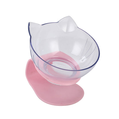 Transparent Inclined Cat Bowl