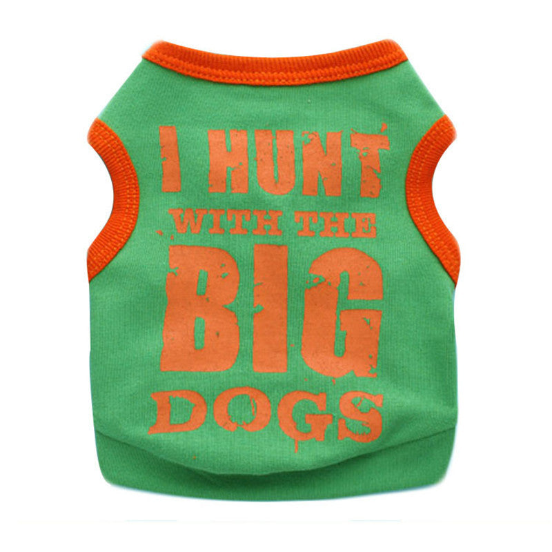 Pet Supplies Dog Clothes Cotton Black Printed BIG Pet Vest