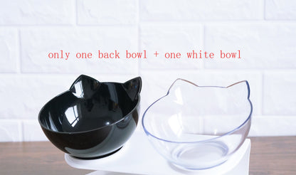 Transparent Inclined Cat Bowl