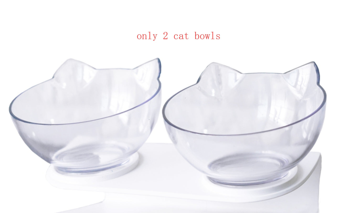 Transparent Inclined Cat Bowl