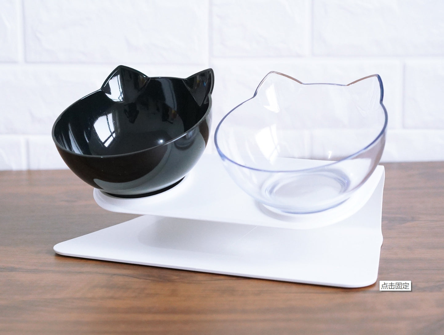 Transparent Inclined Cat Bowl