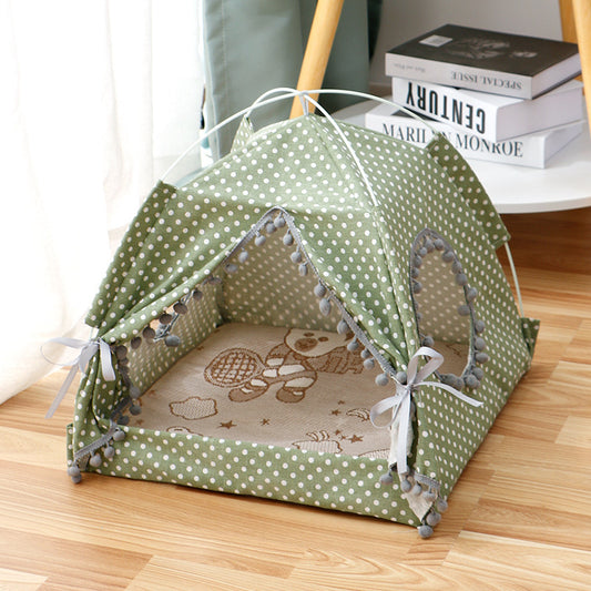 Cozy Enclosed Cat Tent Bed