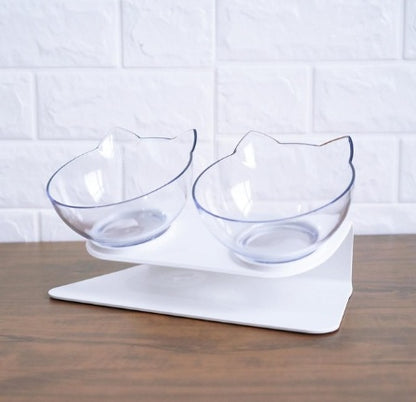 Transparent Inclined Cat Bowl