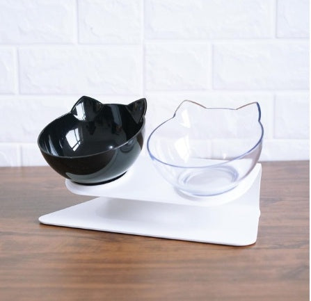 Transparent Inclined Cat Bowl