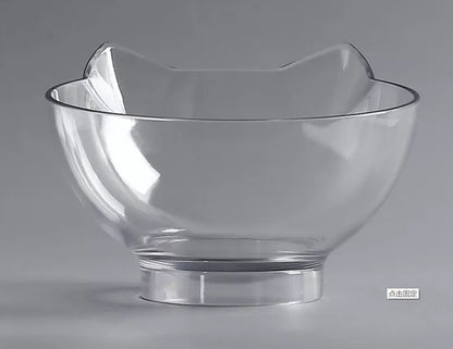 Transparent Inclined Cat Bowl