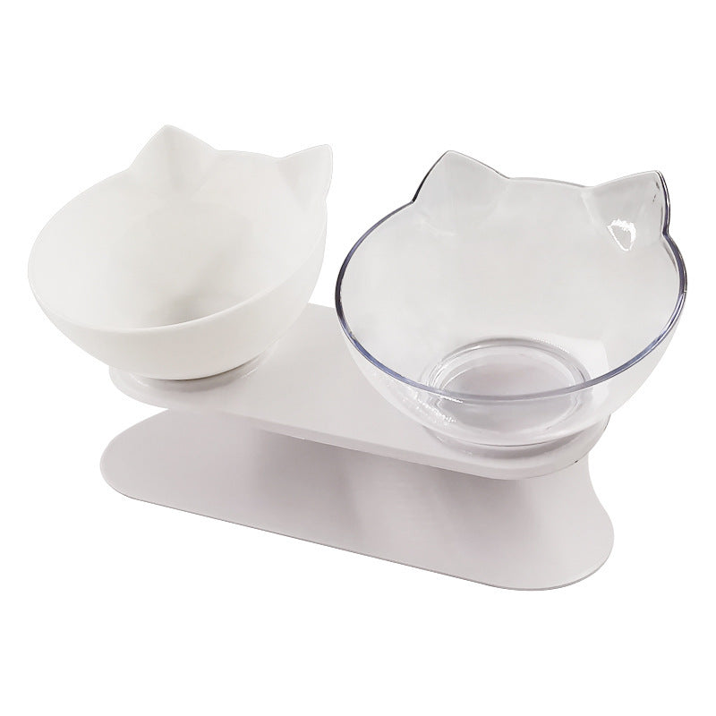 Transparent Inclined Cat Bowl