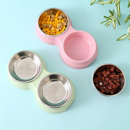 Stainless Steel Double Pet Bowls