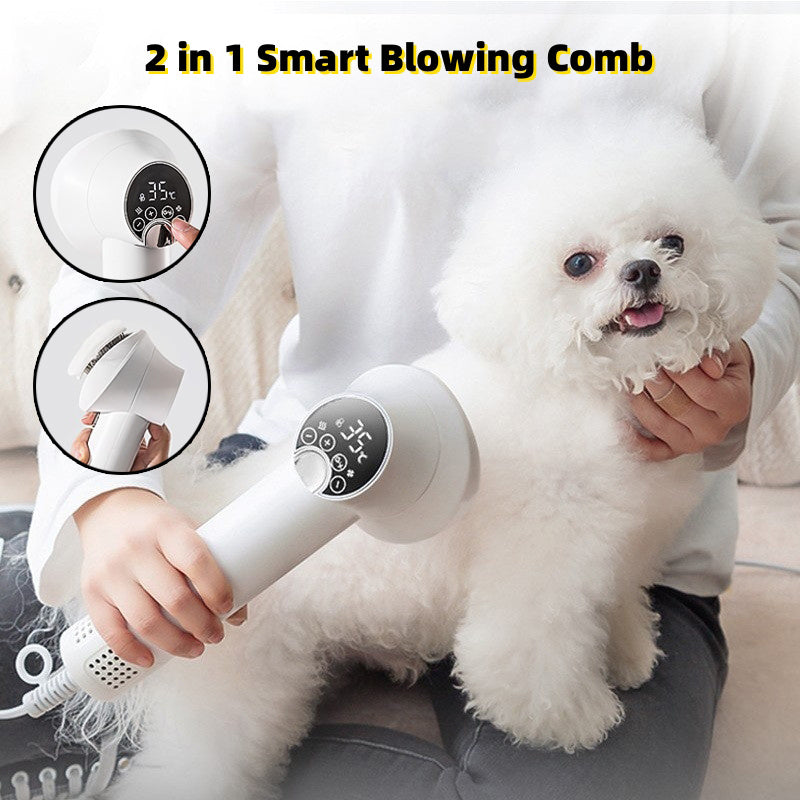 Smart Silent Pet Hair Dryer and Comb